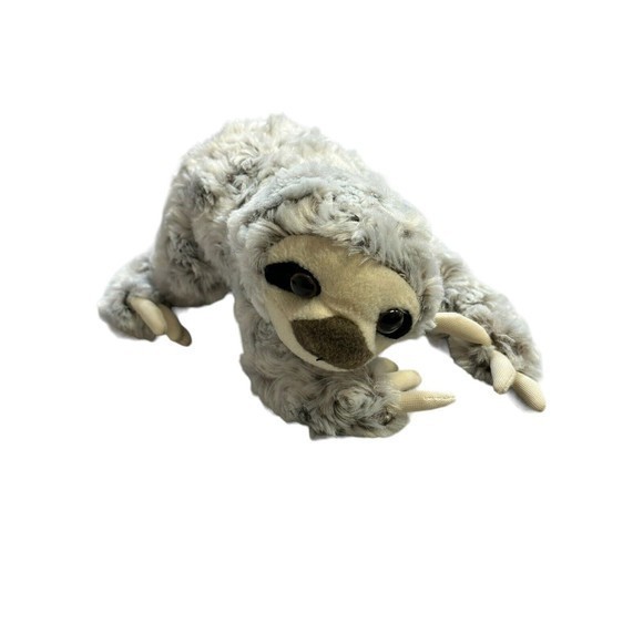 Adventure Planet Plush Sloth Toy 8" brown gray white - Picture 7 of 8